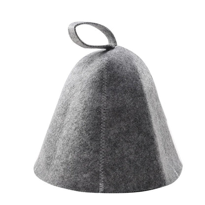 Felt Head Protection Shower Cap – Russian Style Sauna Hat for Heat & Steam, Sauna Vaporarium Accessories