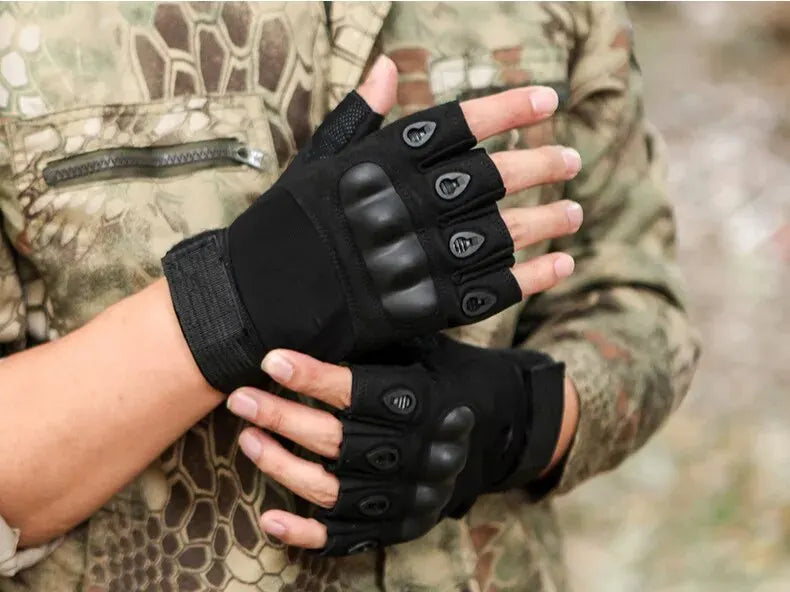 Fitness Anti-Slip Cycling Gloves – Wear-Resistant Tactical Sports & Climbing Half Finger Gloves for Outdoor Use
