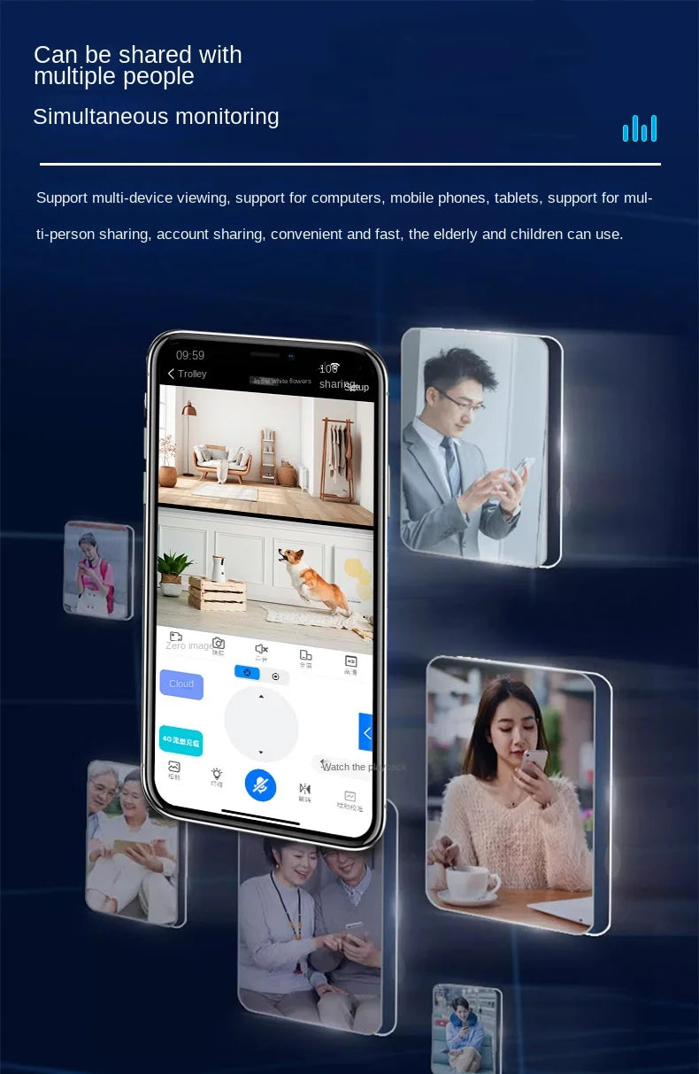 1080P HD WiFi PTZ IP Camera – Smart Home Security Robot with Auto Tracking for Baby & Pet Monitoring
