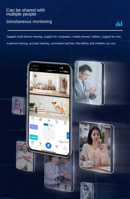 1080P HD WiFi PTZ IP Camera – Smart Home Security Robot with Auto Tracking for Baby & Pet Monitoring