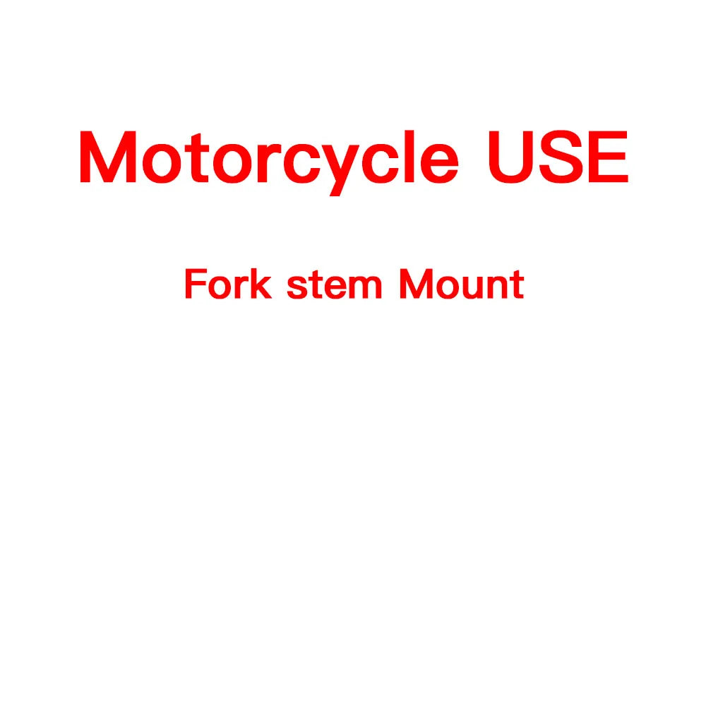 Motorcycle Handlebar Stem Fork Phone Mount — Vibration Dampener with MAG Universal Adapter, Wireless Charger & Mirror Brake Compatible