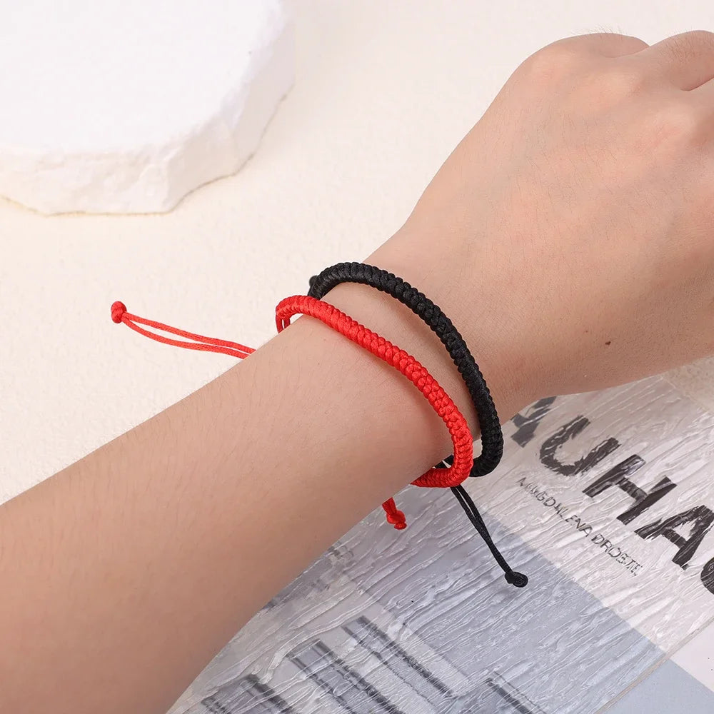 2/10PCS Lucky Red Rope Evil Eye Bracelets – Handmade Protective Wristbands for Men & Women
