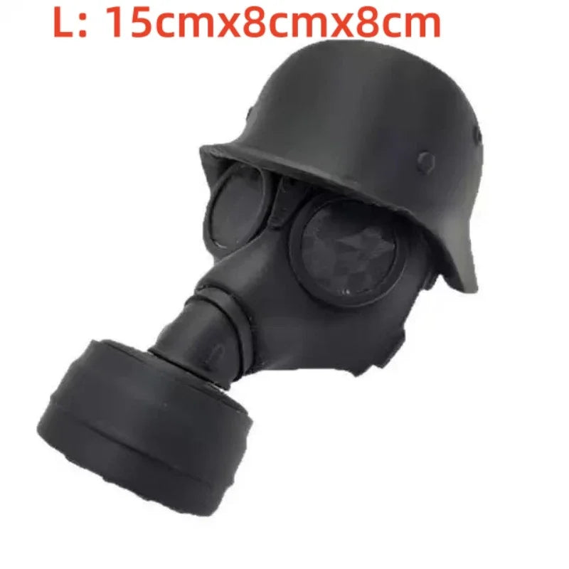 Steel Helmet Trailer Hitch Cover - Gas Mask Style Receiver Tube Protector for Rust Prevention