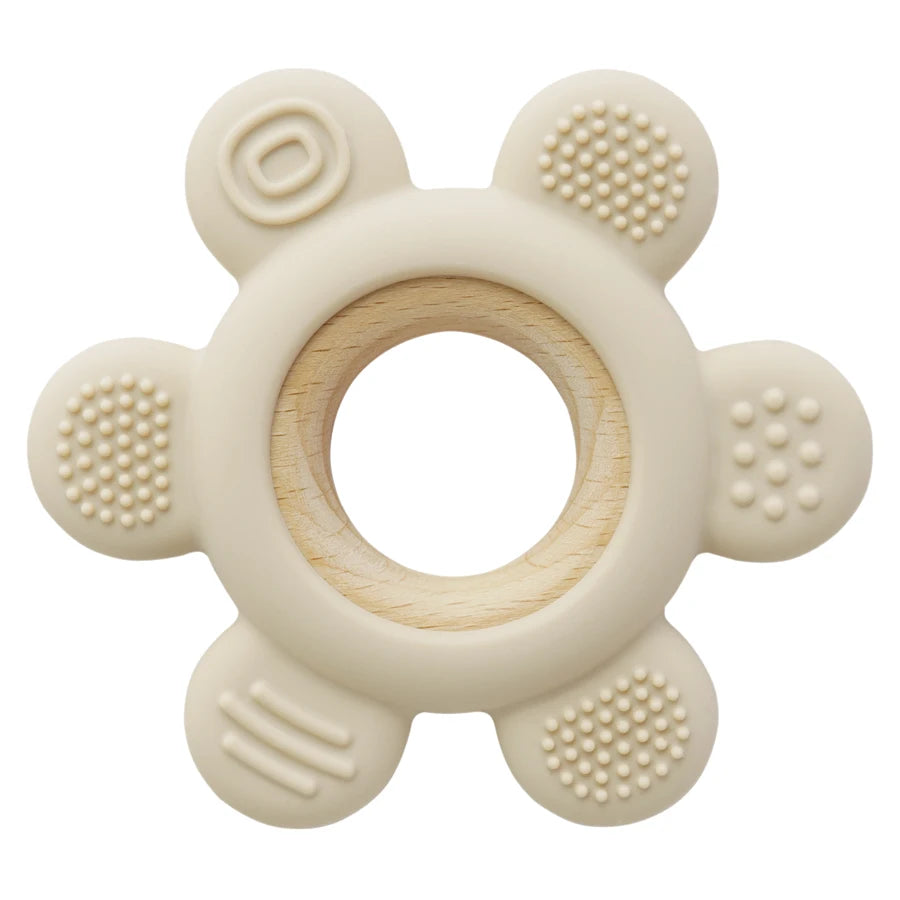 Baby Silicone Teether Necklace - Rudder Shape BPA Free Sensory Chewing Toy for Infant Teething Relief