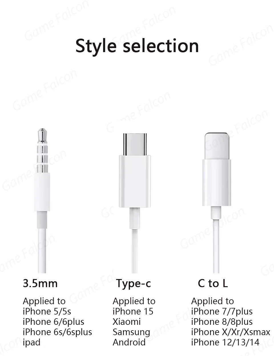 High-Fidelity Bluetooth Wired Headset for iPhone 15/14/13 Pro – Type-C & 3.5mm Compatible with Samsung, Xiaomi, iPad & Tablets