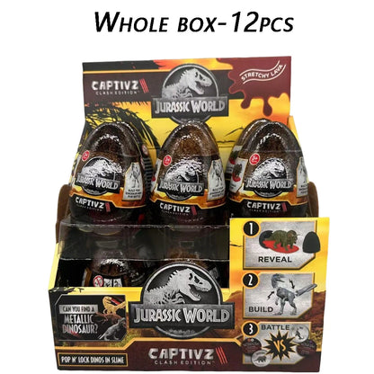 Jurassic World Captive 3 Clash Edition Dinosaur Egg Blind Box — 10cm Mini Slime Surprise, Full Box Collection