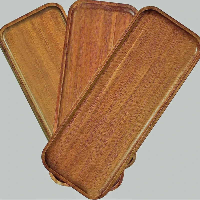 Solid Wood Round Dessert Plate – Japanese-Style Wooden Tray for Snacks, Dried Fruit & Tableware