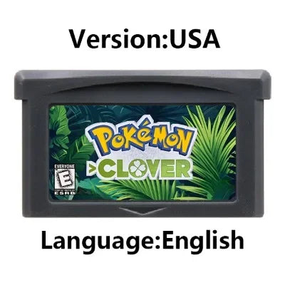 GBA Game Cartridge – 32-Bit Pokemon Series: Crown Clover, Unbound, Quetzal, Glazed, Gaia & Emerald Legacy