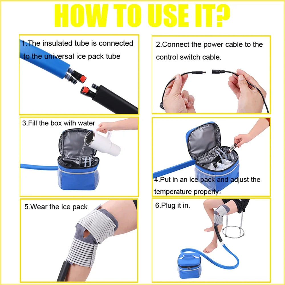 Knee Cryotherapy Ice Machine — Cold Therapy Cuff with Compression for Pain Relief