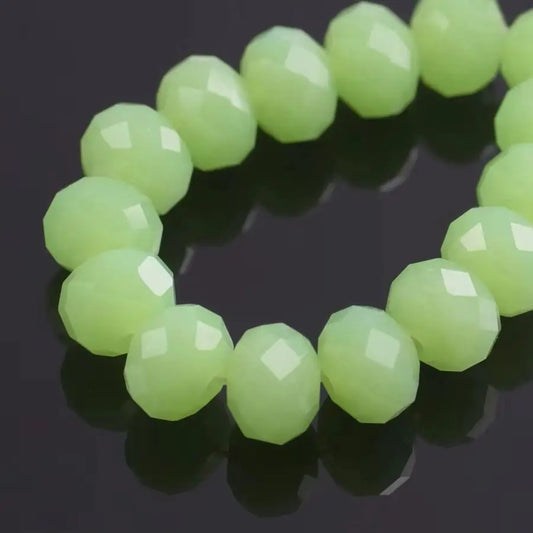 Czech Crystal Spacer Beads - Rondelle Faceted Glass Beads in Multiple Sizes for DIY Jewelry Making Crafts