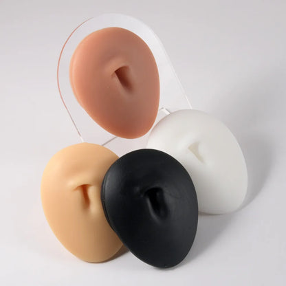 Soft Silicone 1:1 Simulation Body Piercing Practice Model – Ear, Nose, Navel & Nipple Display Stand for Jewelry Training & Teaching Accessories