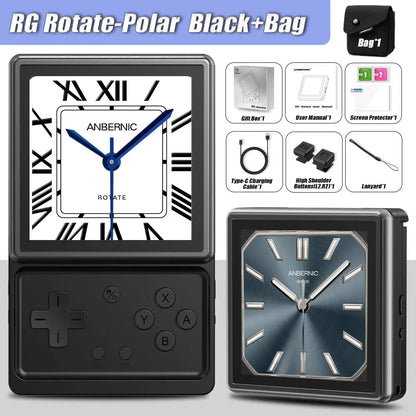 ANBERNIC RG Rotate Android Handheld Game Console – 3.5” IPS 720×720 Retro Gaming Emulator, T618 WiFi Portable Player 3GB+32GB