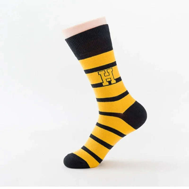 Wizard School Letter Socks - Malfoy Family Slytherin Cosplay Stripe Badge Accessories