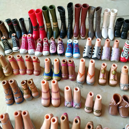 Assorted Doll Shoes Set — Sneakers, High-Heels & Boots Plastic Shoes for Girls’ Doll Accessories