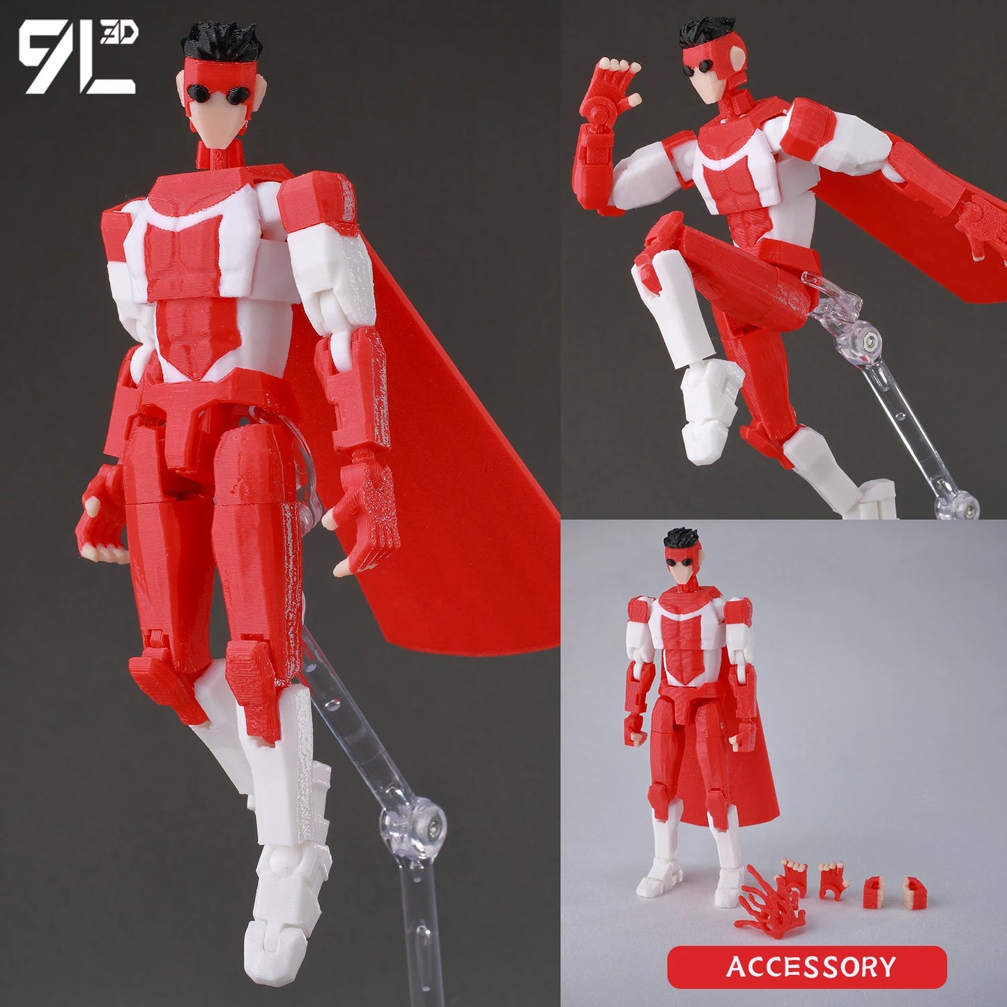 9L3D Superman & Batman Action Figures – Multi-Jointed Poseable LUCKY13 Titan13 Collectible Hero Toys