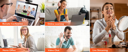 NUROUM V11 2K Webcam with Dual Microphones – 1080P 60fps & 1440P 30fps USB Camera for PC & Laptop