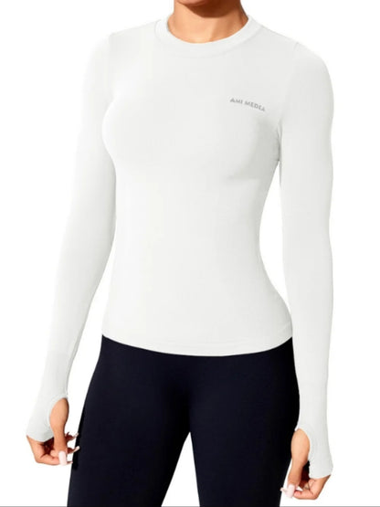 Women's Long Sleeve Yoga Top - Breathable Sports Shirt for Gym, Running and Fitness