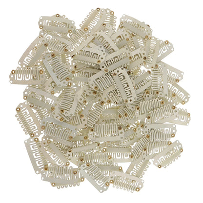 50PCS Hair Extension Snap Clips - 2.8cm Silicone Back Wig Clips for Clip-In Hair Extensions