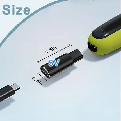 YUKU 5V Type-C Shaver Adapter – Charging Converter for Philips Norelco OneBlade QP2724 QP2834 QP4530 QP1924 QP1324 Series