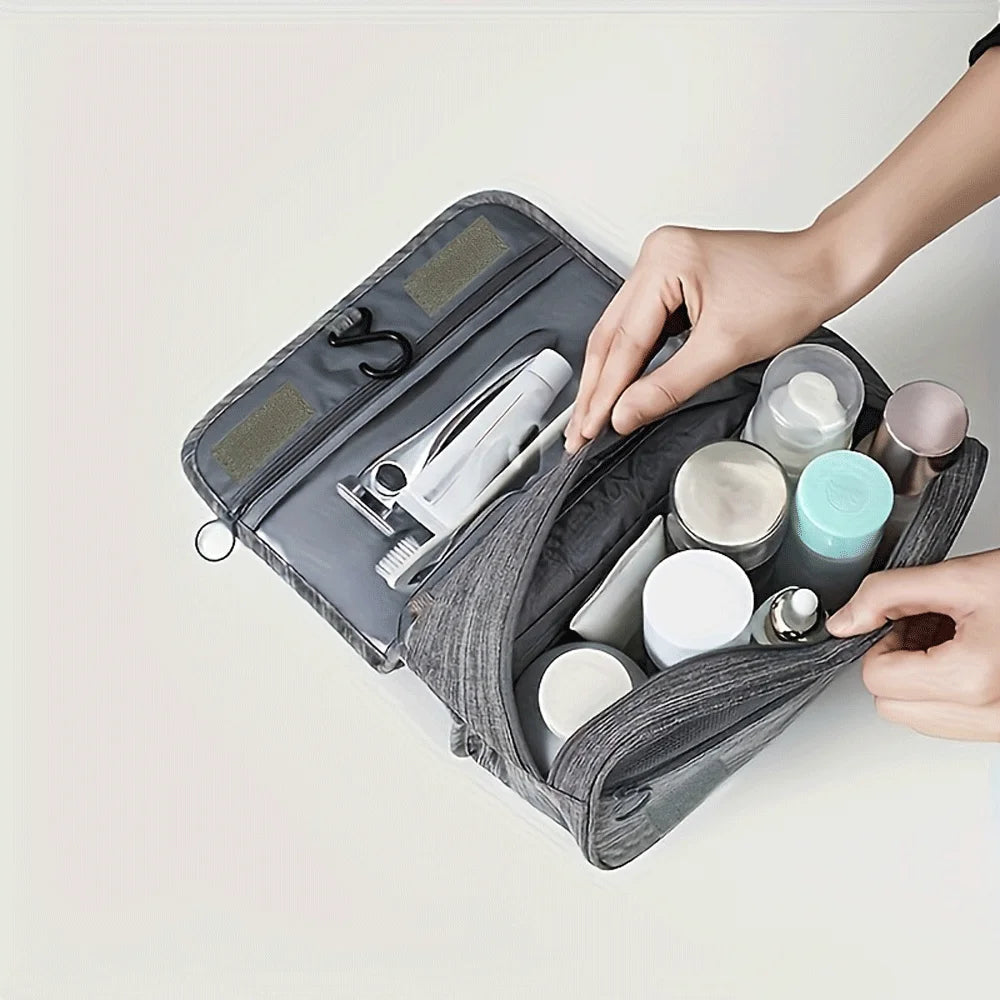 Cartoon Eye Portable Makeup Bag – Unisex Cosmetic Organizer & Toiletry Hanging Pouch for Travel, Shaving & Makeup Storage