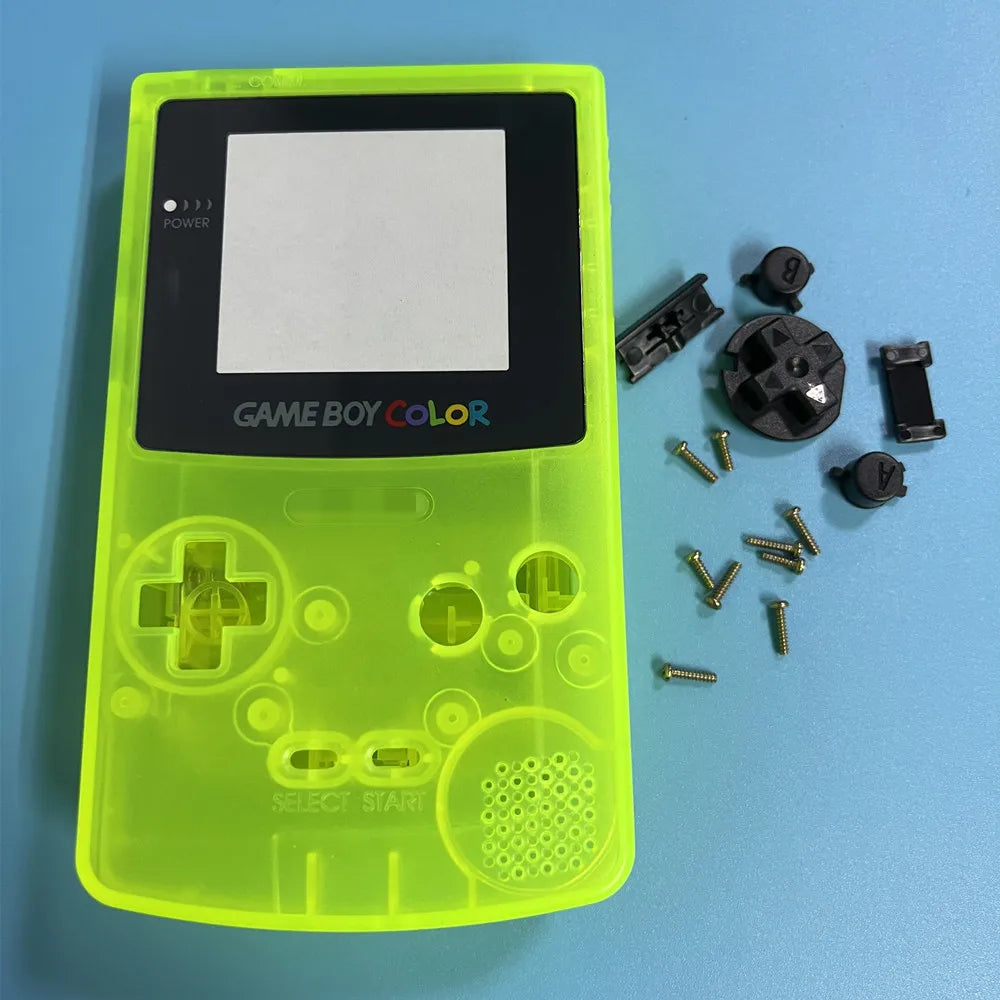 Game Boy Color Replacement Shell - Limited Edition Luminous Housing Case & Accessories