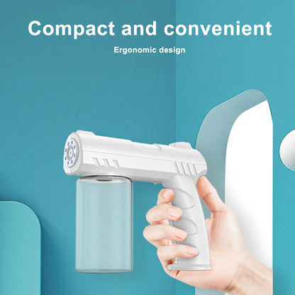 280ML Barber Nano Blue Light Sprayer — Wireless USB Electric Aftershave Steam Spray & Disinfection Gun Atomizer