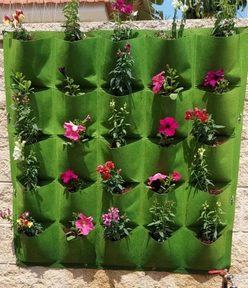 Wall Hanging Planting Bag – Multi-Pocket Vertical Garden Planter for Vegetables, Flowers, and Bonsai