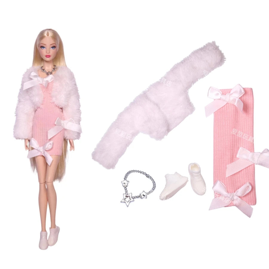 Doll Clothes for 30CM Barbie – Short Skirt, Outer Garment, Pants & Shoes Accessories