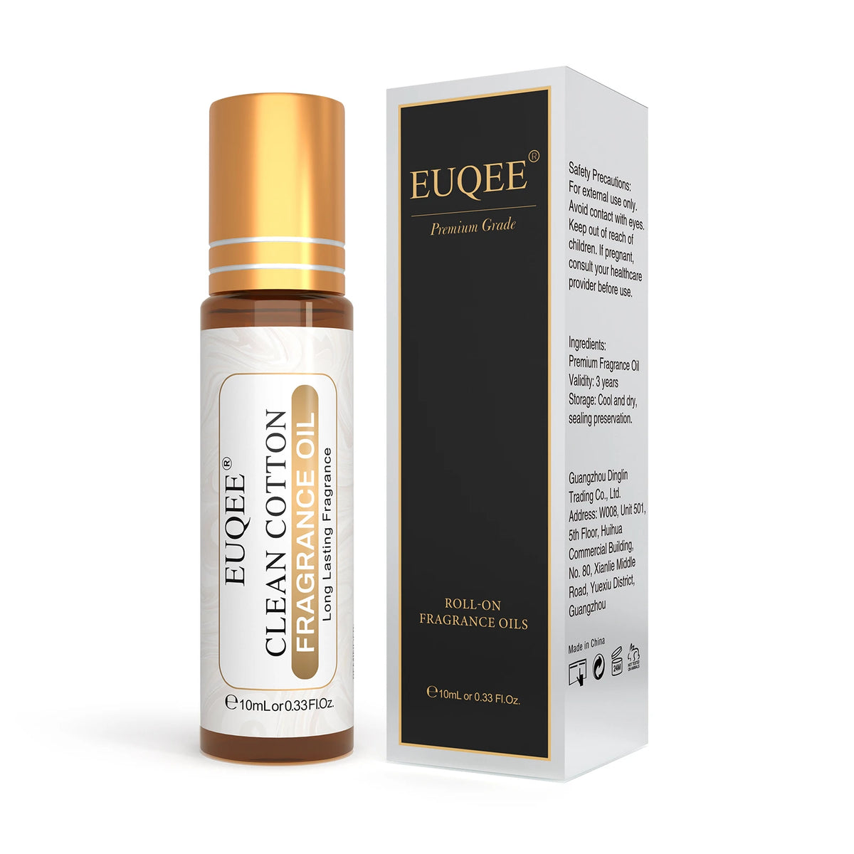 EUQEE 10ml Women's Roller Fragrance Oil - Coconut, Vanilla & Floral Aroma Scent Oil