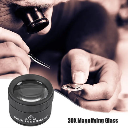 30X Monocular Magnifier – HD K9 Optical Lens Pocket Loupe for Watch & Jewelry Repair