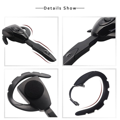 Wireless Bluetooth Headphones – Business Earphones with Microphone, Rechargeable, Handsfree for Car, Driving & Sports