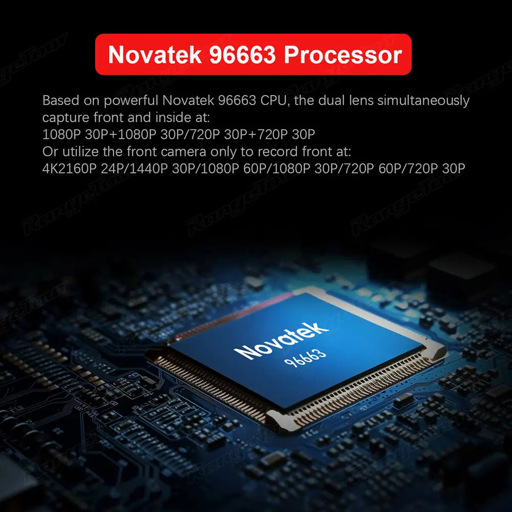 4K 2160P Dual Lens Car DVR – WIFI GPS Logger, Novatek 96663 Chip, Sony Sensor, Night Vision Dash Cam Recorder D30H