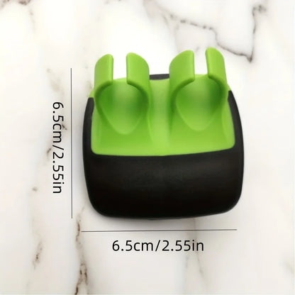 Stainless Steel Handheld Vegetable Peeler — Comfortable Rubber Finger Grip Palm Peeler for Carrots and More
