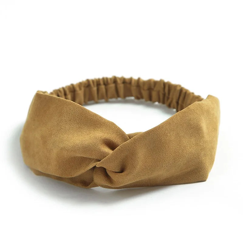 Women Cross Top Knot Headband – Elastic Soft Solid Color Hair Bands, Twisted Knotted Headwrap, Hair Accessories for Girls
