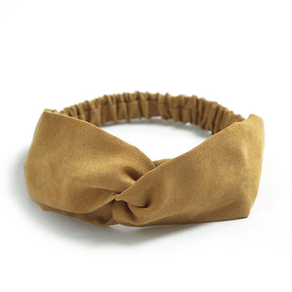 Women Cross Top Knot Headband – Elastic Soft Solid Color Hair Bands, Twisted Knotted Headwrap, Hair Accessories for Girls