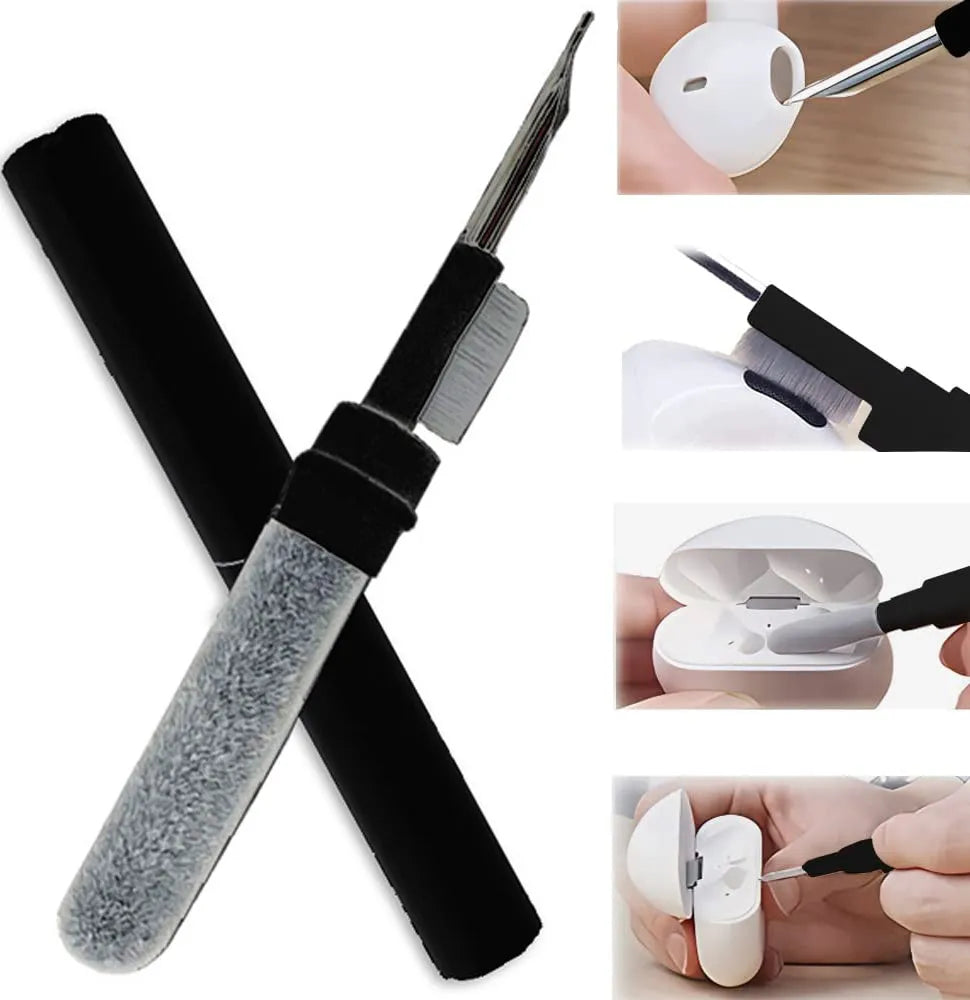 AirPods Pro & Earbud Cleaning Kit - Multi-Tool Pen Brush Set for Bluetooth Earphones, Keyboards, and Phone Maintenance