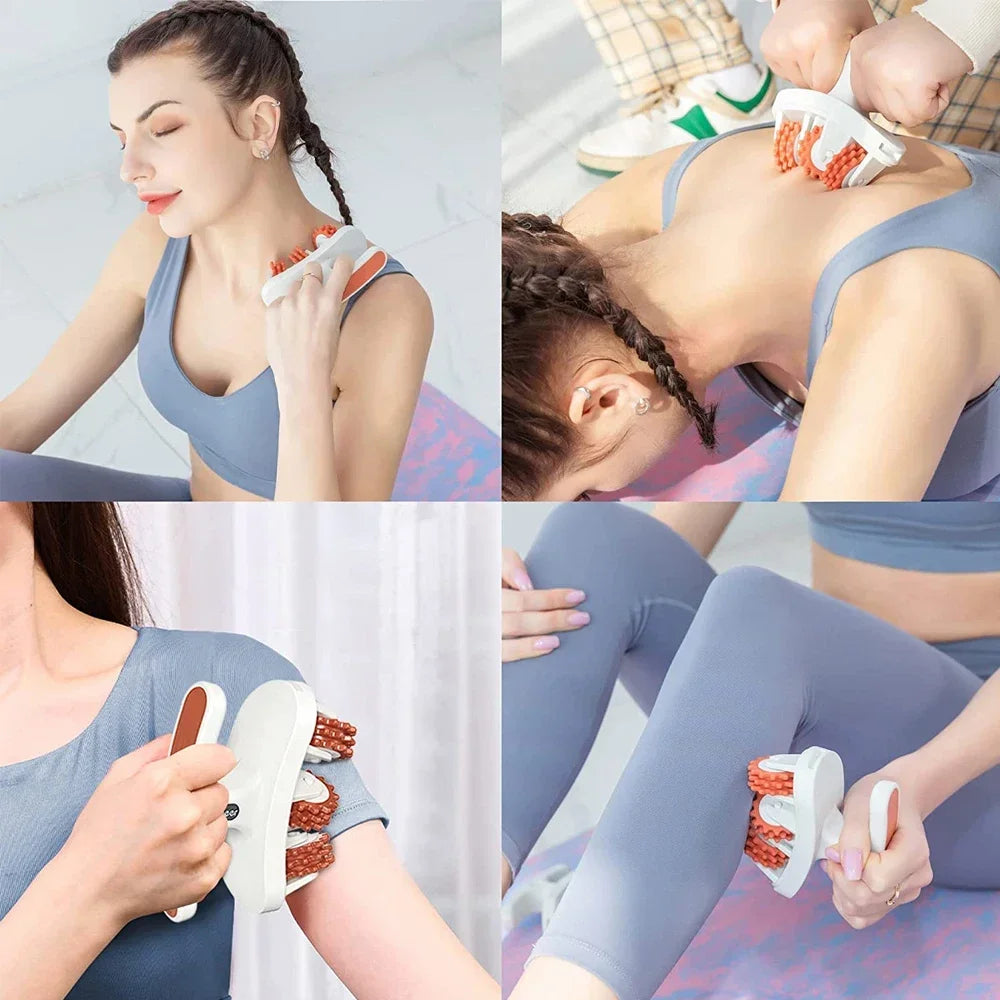 Anti-Cellulite Manual Massager Roller – Muscle Massage Tool for Neck, Shoulder, Back, Arm & Leg Pain Relief and Body Shaping