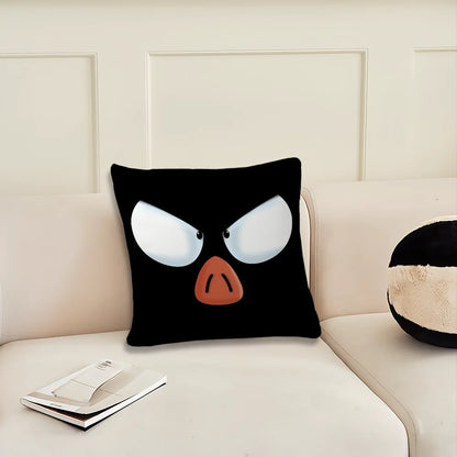 Anime Cute Ranma P-chan & Ryoga Pig Cushion Cover – Sofa, Bedroom & Office Pillow Case for Nap Time