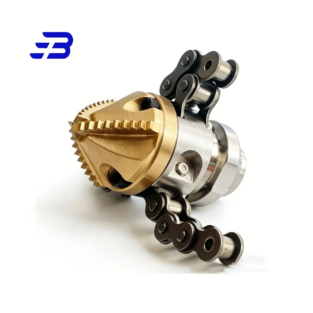 High-Pressure Sewer Cleaning Nozzle - Rotating Diamond Tip Drain Cleaner for Grease & Pipeline Blockages