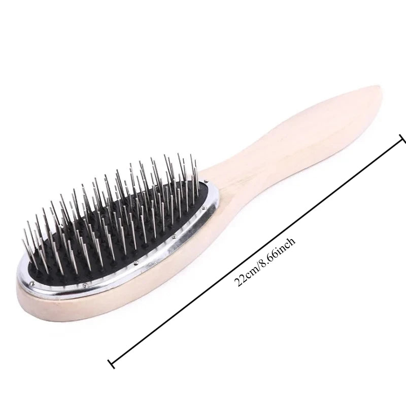 Wig Brush & Steel Comb - Professional Anti-Static Detangling Tool for Hair Extensions