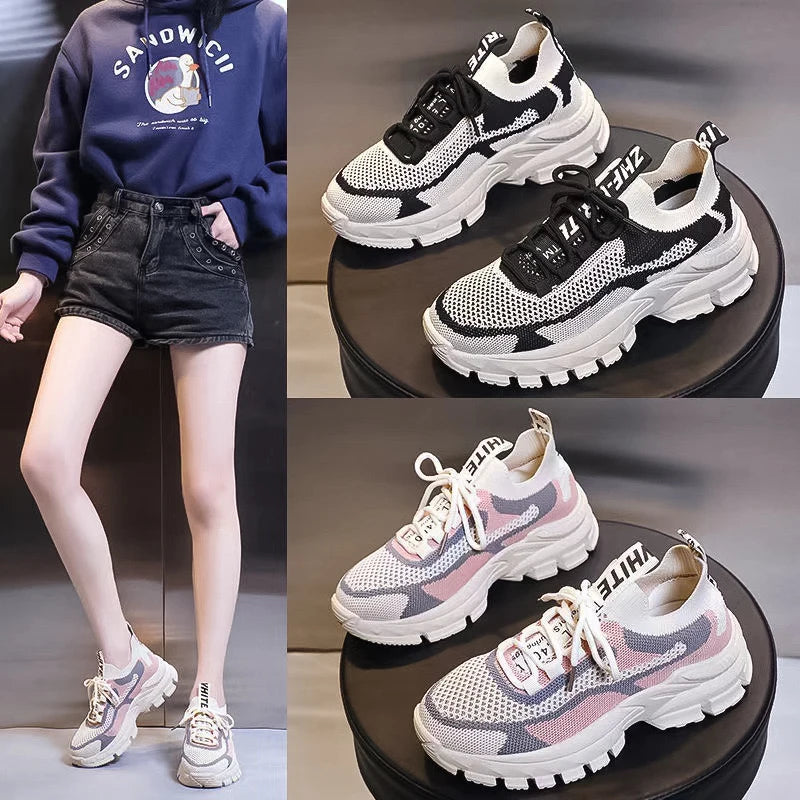 2024 Women's All-Match Mesh Casual Shoes – Breathable, Soft Bottom Sneakers for Spring & Autumn