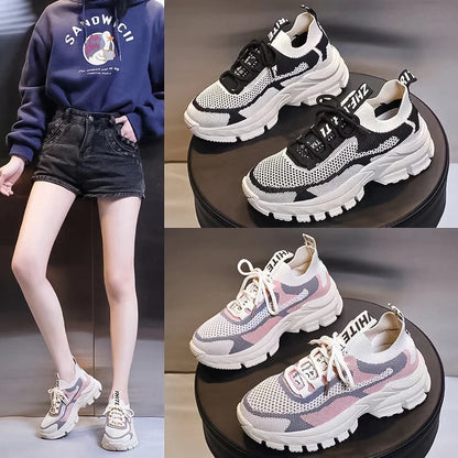 2024 Women's All-Match Mesh Casual Shoes – Breathable, Soft Bottom Sneakers for Spring & Autumn