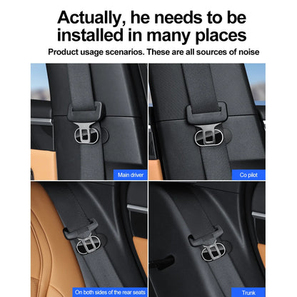 Adjustable Magnetic Car Seat Belt Holder: Anti-Wear Stabilizer Clip for Auto Seat Safety - Interior Supplies Accessory