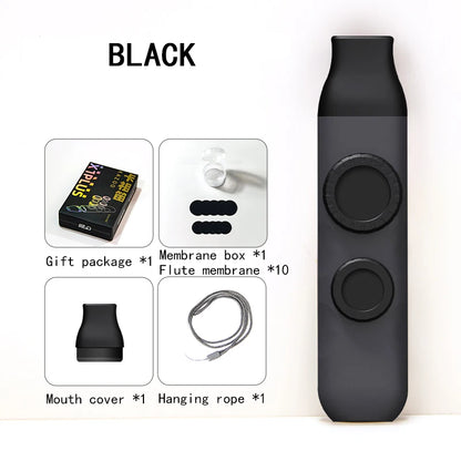 Double-Hole Kazoo Instrument - 10 Membranes Easy-to-Learn Fun Musical Instrument for Parties, Travel & Live Performances