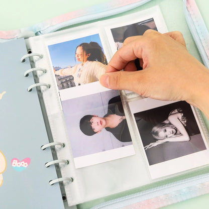 A5/A6/A7 Transparent File Holder Set – 10pcs 6-Hole Loose Leaf PVC Binder for DIY Document Storage