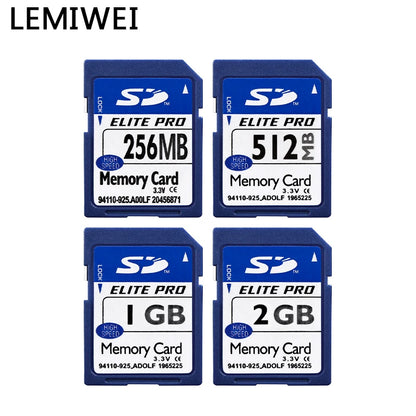 Original Lemiwei Elite Pro SD Memory Card – High-Speed UHS-I Class 10 (128MB–2GB) Durable Blue Storage Card for Testing & Desktop Use