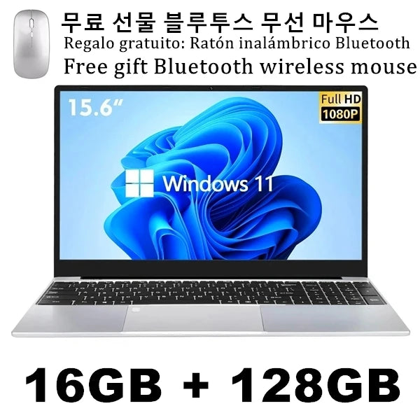 CARBAYTA 15.6" Laptop – Intel Celeron N5095, 16–32GB RAM, 128GB–2TB SSD, Windows 11, 1080P Notebook for Office & Study
