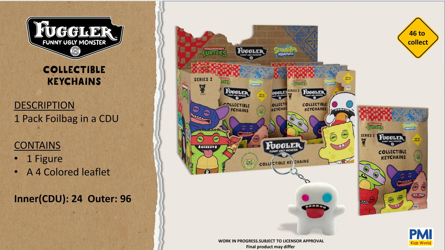 Original Fuggler Blind Bag Collectible Keyring — 6.5cm Funny Ugly Monster PVC Mini Figure