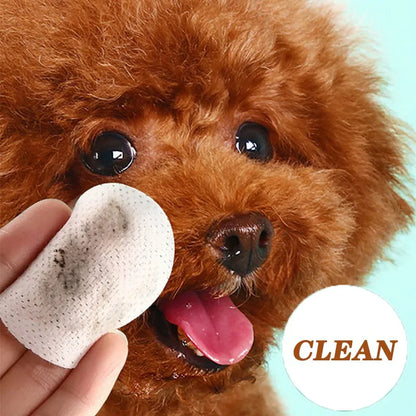 Pet Eye Wipes for Cats and Dogs - Tearmark Cleaning Wet Wipes, Gentle and Irritation-Free, 130 Canned Wipes
