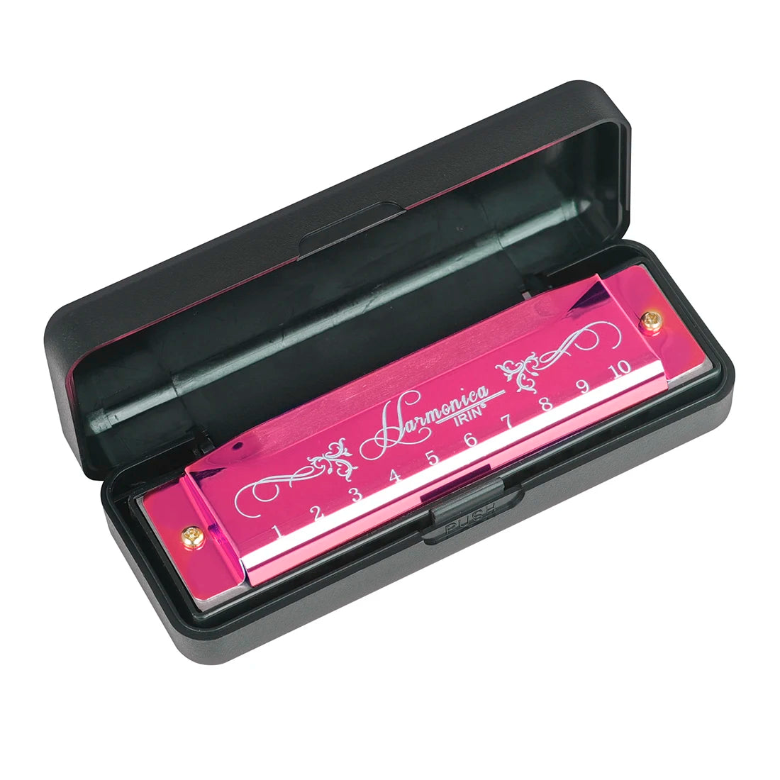 IRIN 10 Hole C Key Harmonica - Colorful Beginner Woodwind Instrument for Music Learning & Performance